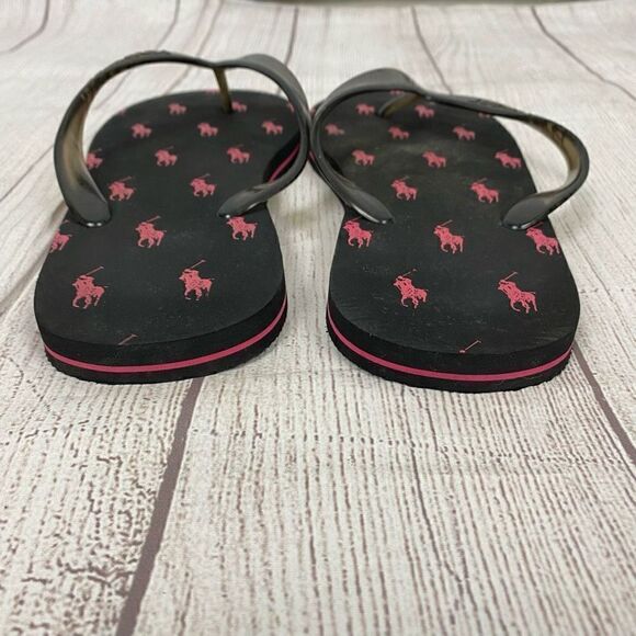 Polo sport logo flip flops sz 8 women - Picture 4 of 6